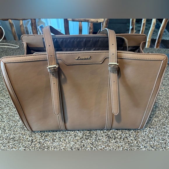 Lacoste Brown Leather Handbag - Picture 1 of 3